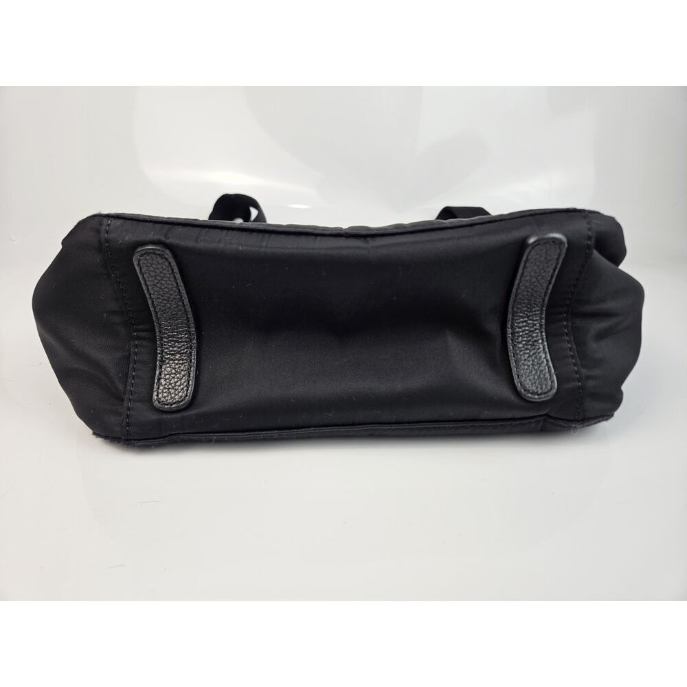 Vtg Brighton‎ Tony Black Nylon & Leather Crossbody Shoulder Front Organizer - Picture 7 of 9